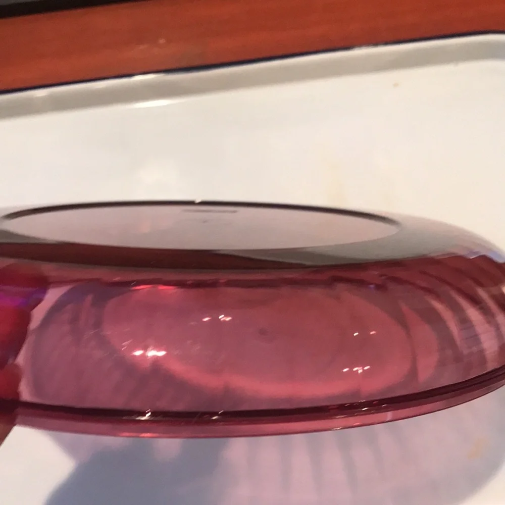 Tupperware Bowl Large Cranberry Elegant Salad Bowl